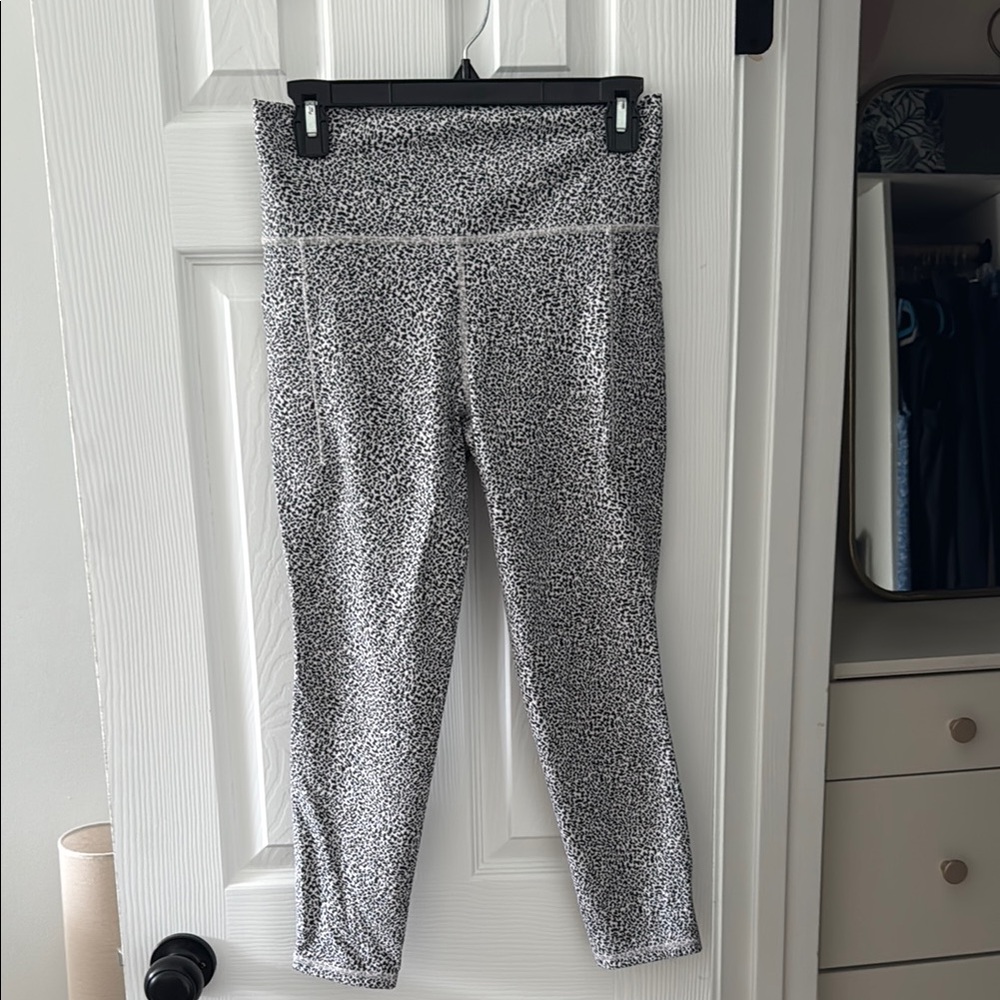 Athleta Black and White Patterned Leggings